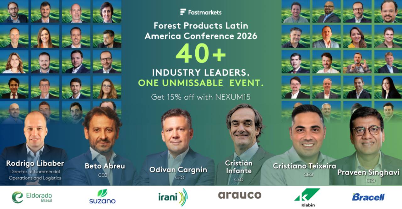 Fastmarkets Forest Products Latin America Conference 2026 reúne líderes da indústria em São Paulo