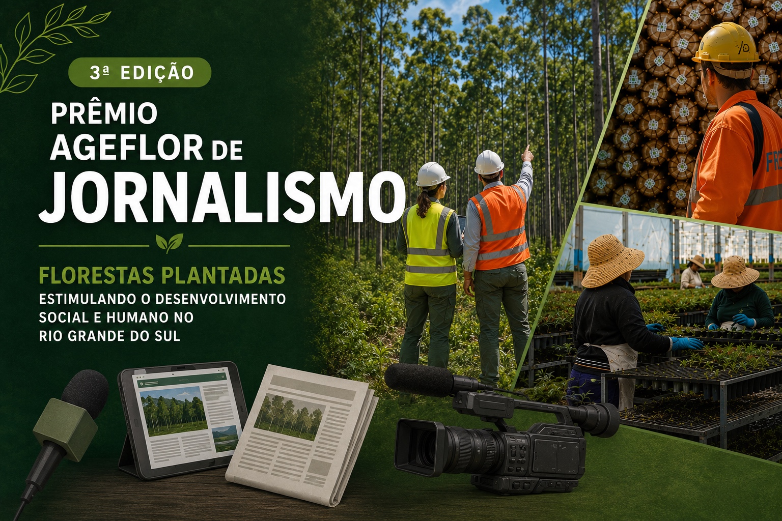 Inscrições abertas para 3ª edição do Prêmio AGEFLOR de Jornalismo